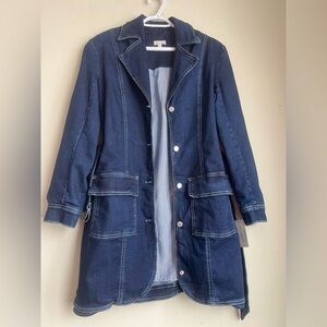 NWT Small Anthropologie Pilcro Belted Denim Blazer Dress